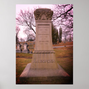 Borden Monument, Herfst River, MA - A.J. Borden Poster