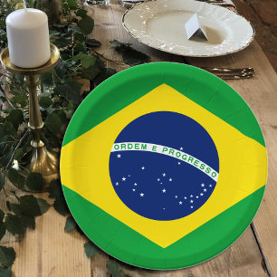Borden, partij, sport, Brazilië Papieren Bordje