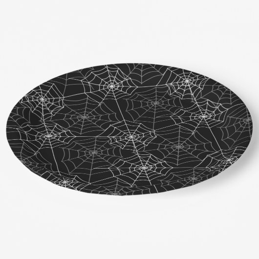 Borden-spinbanden met halloween-papier papieren bordje (Gekanteld)