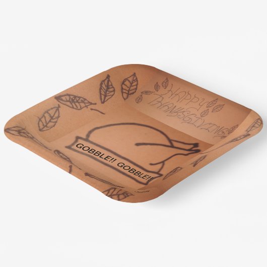 Borden Thanksgiving Papieren Bordje (Gebogen)