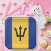 Borden van Barbados-vlagpapier Papieren Bordje (Feest)