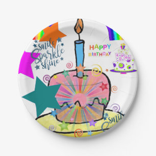 Borden van Birthday Paper Papieren Bordje