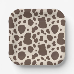 Borden van Cowboy Party   Koe Drukpapier Borden Papieren Bordje