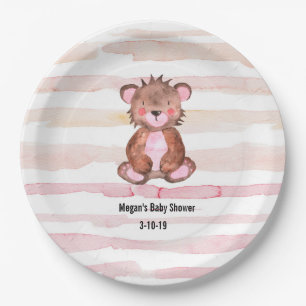 Borden van Cute Woodland Animals Baby shower Party Papieren Bordje