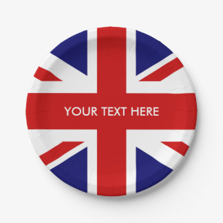 Borden van de Britse Union Jack-papierpartij Papieren Bordje