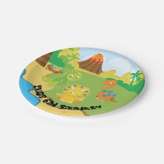 Borden van de Dinosaur-partij Papieren Bordje (Gekanteld)