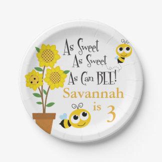 Borden van de honingbijenpartij papieren bordje
