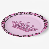 Borden van de partij Pink Tiara Papieren Bordje (Gekanteld)