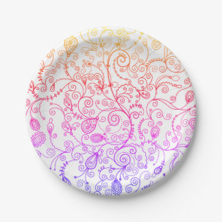 Borden van de partij Trendy Pastel Papieren Bordje