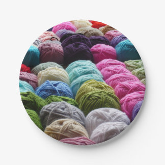 Borden van garen papieren bordje