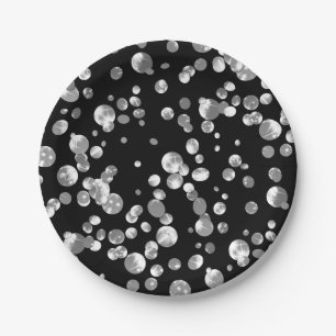 Borden van goudconfetti papieren bordje