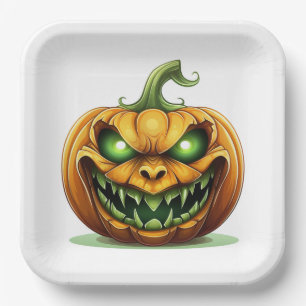 Borden van halloween Pumpkin-papier Papieren Bordje