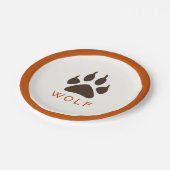 Borden van het bosthema Birthday Party - Wolf Papieren Bordje (Gekanteld)