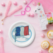 Borden van het Franse rode witboek Papieren Bordje (Feest)