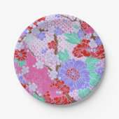Borden van het Japanse Sakura Pattern Patroon Papieren Bordje (Voorkant)