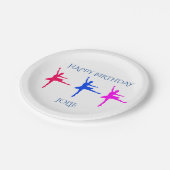 Borden van het verjaardagsfeest van Ballerina met Papieren Bordje (Gekanteld)