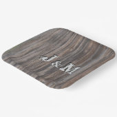 Borden van het weddenschap Hout Kijk Initialen in Papieren Bordje (Gebogen)