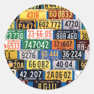 Borden van licentie door H. Wilson Smith Ronde Sticker