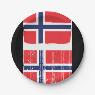 Borden van Noorse vlag Papieren Bordje