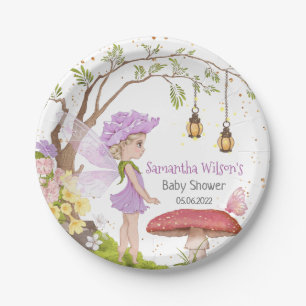 Borden van Paars Baby shower Papieren Bordje