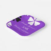 Borden van Paars Floral Paper, 55e verjaardag Papieren Bordje (Gebogen)