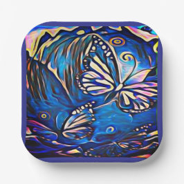 Borden van partijen papieren bordje