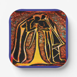 Borden van partijen papieren bordje