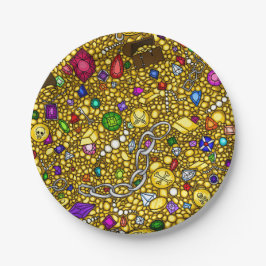 Borden van piraatpapier voor schatkistpapier papieren bordje