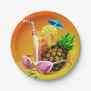Borden van tropisch Drink Papieren Bordje