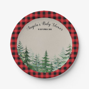 Borden van Woodland Forest Lumberjack Party Paper Papieren Bordje