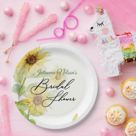 Borden van zonnebloempitten papieren bordje (Feest)