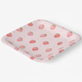 Borden voor aardbeienpapier waterverf papieren bordje (Gebogen)