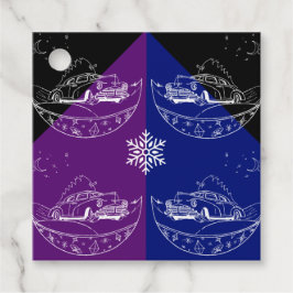 Borden voor auto's en boompapier bedankjes labels