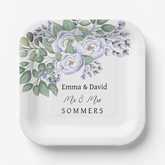 Borden voor bruiloft papieren bordje (Voorkant)