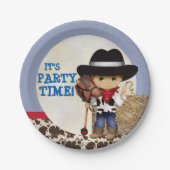 Borden voor cowboypapier papieren bordje (Voorkant)