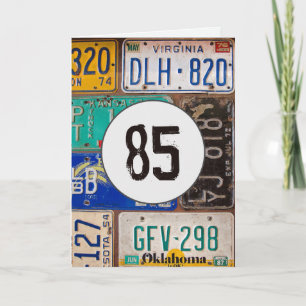 Borden voor de 85e geboortekaart Kaart