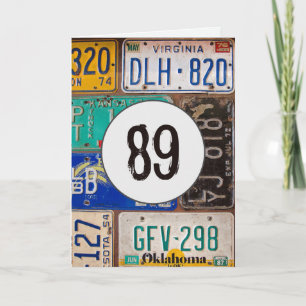 Borden voor de 89e verjaardag van de geboortekaar Kaart