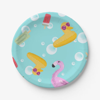 Borden voor de zomer papieren bordje