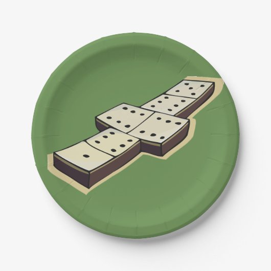 Borden voor Domino-papier Papieren Bordje (Voorkant)