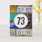 Borden voor een 73e verjaardag Kaart (Gele Bloem)