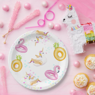 Borden voor floatie Pool Party Birthday Party Pape Papieren Bordje