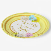 Borden voor geel, blauw en goudvezel papieren bordje (Gekanteld)