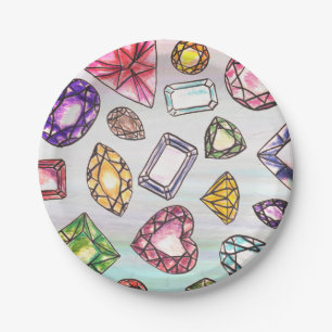 Borden voor gemstone Design Paper Papieren Bordje