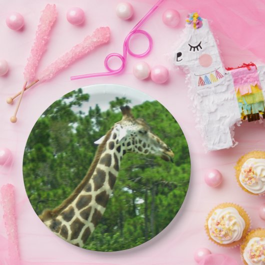 Borden voor Giraffe Profielpapier Papieren Bordje (Feest)