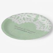 Borden voor groen elastisch papier papieren bordje (Gekanteld)