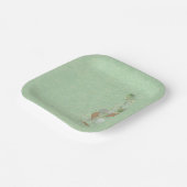 Borden voor groenpapier en glitterpapier met botan papieren bordje (Gebogen)