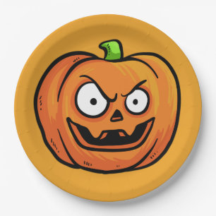 Borden voor Halloween Pumpkins Paper 3 Papieren Bordje