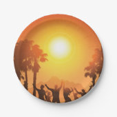 Borden voor het dansen van zomerpartijen papieren bordje (Voorkant)