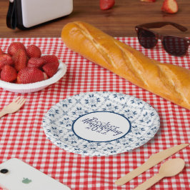 Borden voor het Franse landenblauw en witboek Papieren Bordje