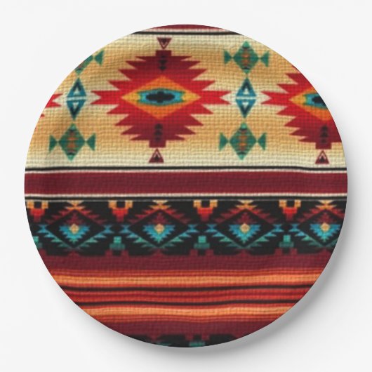 Borden voor het Zuidwest-patroonpapier Papieren Bordje (Voorkant)